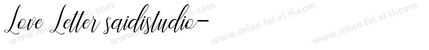 Love Letter saidistudio字体转换